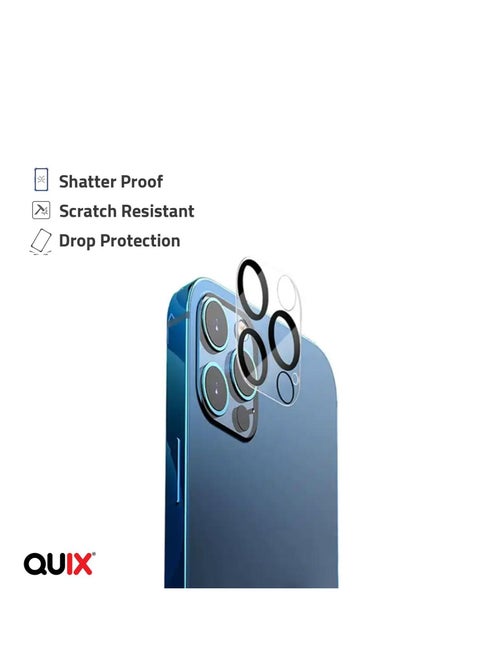 Camera Lens Protector for  iPhone 12 pro Tempered glass with a durable and distinctive scratch-resistant metal frame - Protects the lens from damage and sudden shocks
