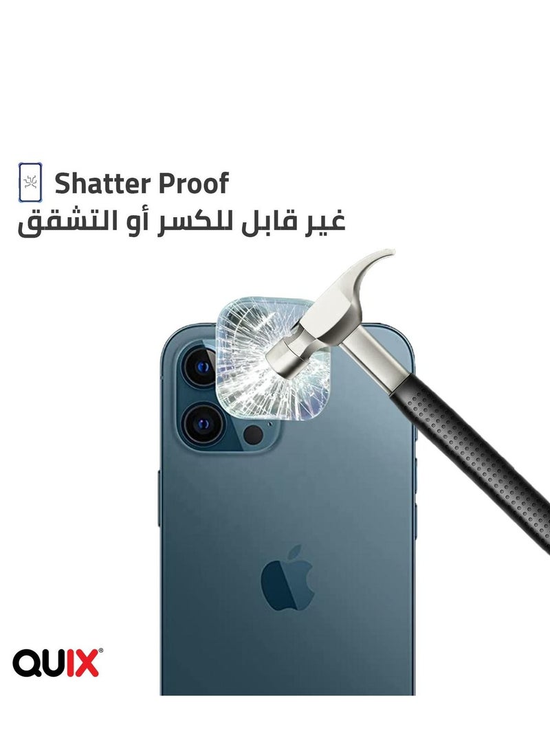 Camera Lens Protector for  iPhone 12 pro Tempered glass with a durable and distinctive scratch-resistant metal frame - Protects the lens from damage and sudden shocks