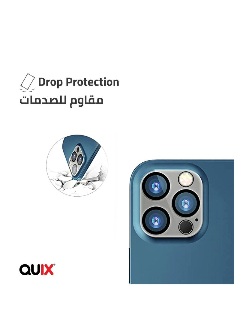 Camera Lens Protector for  iPhone 12 pro Tempered glass with a durable and distinctive scratch-resistant metal frame - Protects the lens from damage and sudden shocks