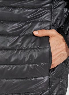 ستايلي جاكيت منفوخ بياقة هودي وسحَّاب غلق  - Image 4