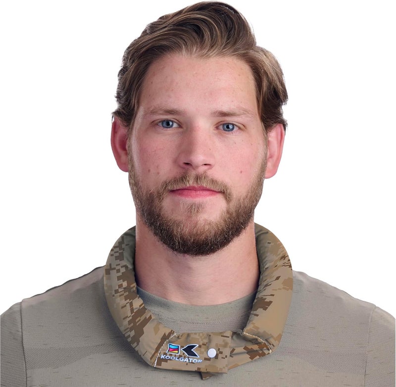 KOOLGATOR Evaporative Cooling Neck Wrap – Reusable Neck Cooler with Long Lasting Relief During Hot Weather Activities, Sports, & Outdoor Work, Marpat/Digital Camo, 5 Pack - Image 1