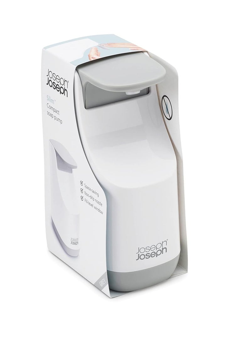 Joseph Joseph Joseph Joseph Plastic Slim Compact Soap Dispenser, Grey, 12.3 fluid ounces  - Image 5