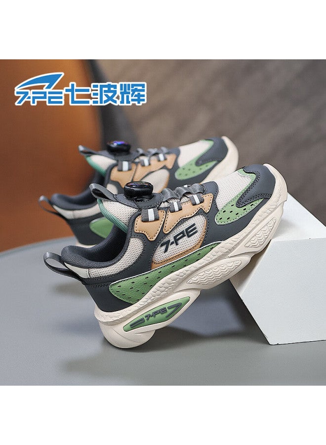 7-pe Boys' Shoes Spring New Youth Breathable Mesh Lightweight Soft Sole Casual Kids Sports Sneakers - Image 2
