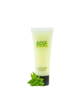 ECO Amenities ECO AMENITIES Travel Size Conditioner - 200 PACK, 30mL, 1 oz Hotel Conditioner Bulk Supplies for Guests - Green Tea Scent Eco Conditioner, Mini Conditioner with Flip Cap, Clear Container  - Image 3