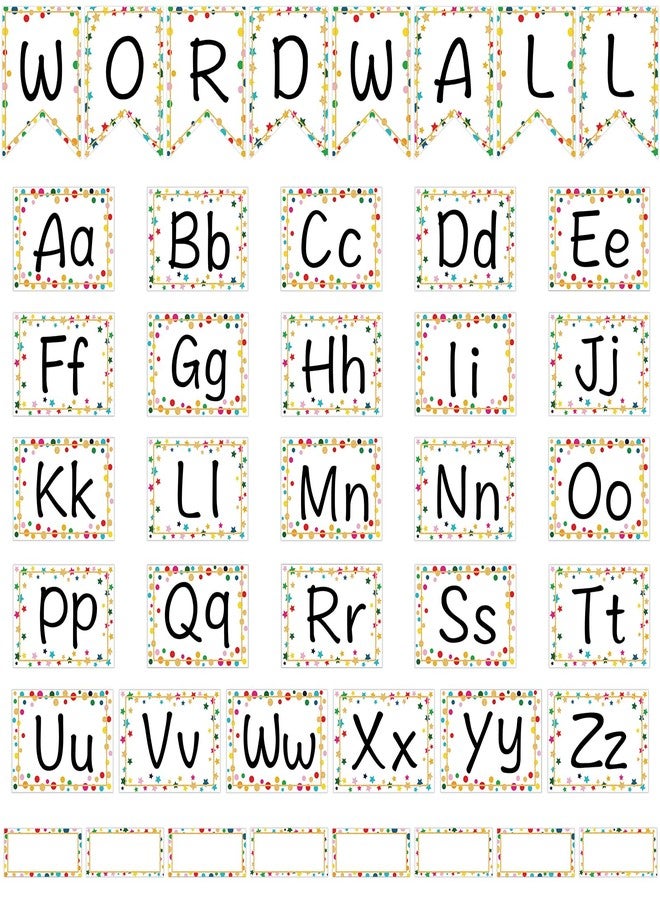 gisgfim Word Wall Bulletin Board Set Alphabet Letter for Classroom ABC Poster Chart Sight Words Polka Dots Border for First Grade Pre School Kindergarten Elementary Classroom Wall Decor Supplies - Image 1