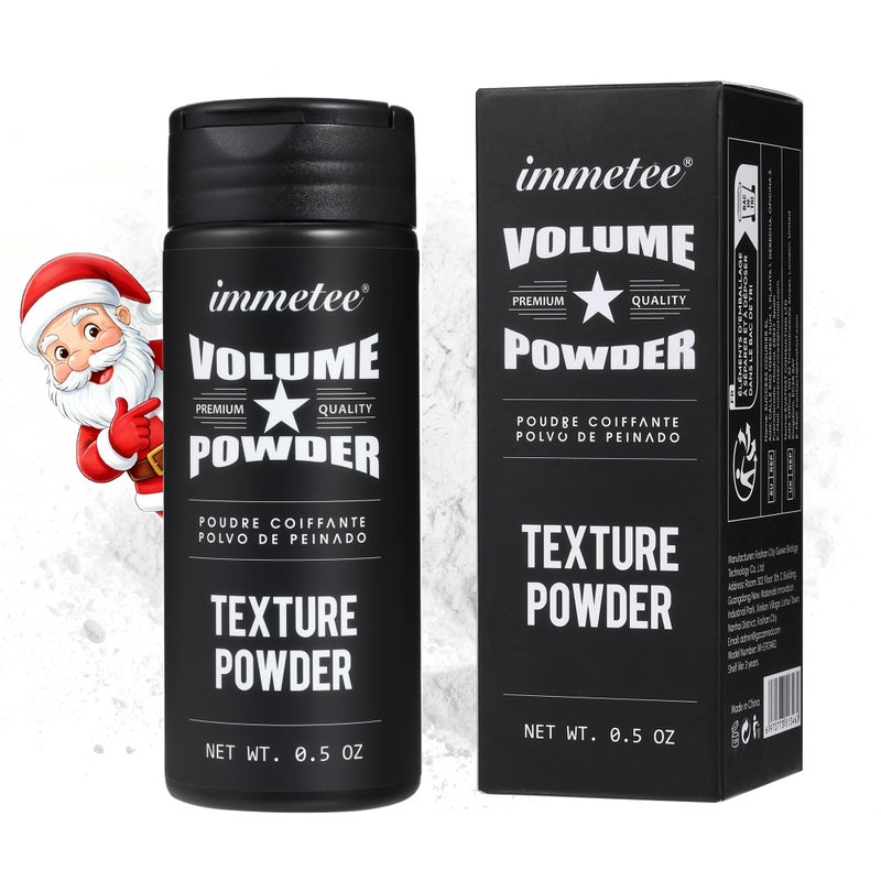 immetee Hair Volume Powder - Texture Styling for Men and Women, Light Control Natural Matte Look, Root Lifting 14g (0.5 oz) - Image 1