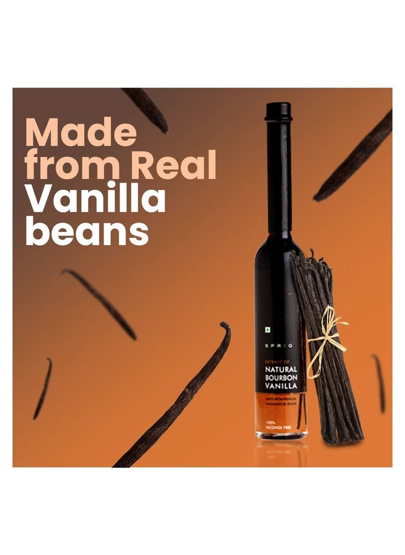 SPRIG - Extract Of Natural Bourbon Vanilla Natural Vanilla Extract Better Than Chemical Vanilla Essence 100% Natural Vanilla 100ml - Image 1