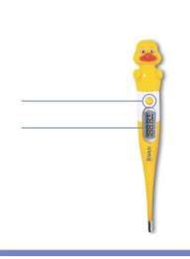 B.Well ترمومتر رقمي قياسي برو-06 برأس مرن مقاوم للماء سيلسيوس وفهرنهايت (بطة) - Image 1