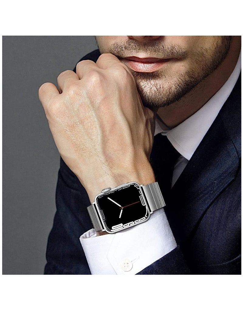 miYou Bluetooth Call Stainless Steel Men Sports Fitness Tracker IP67 Waterproof Smartwatch For IOS Android - Silver/Silver  - Image 5