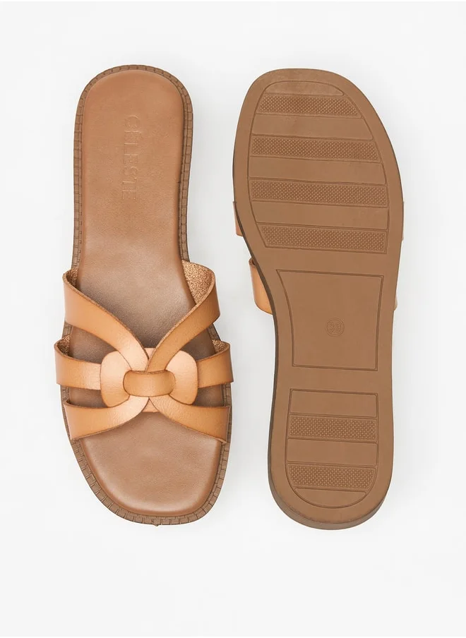 Celeste Women's Solid Slip-On Sandals