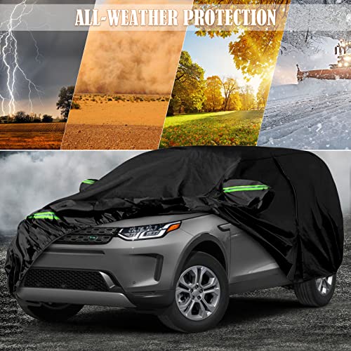 SPORTULI Waterproof Car Cover Replace for 2014-2025 Land Rover Discovery Sport, 6 Layers All Weather Car Covers with Zipper Door & Windproof Bands for Snow Rain Dust Hail Protection (Discovery Sport) - Image 5