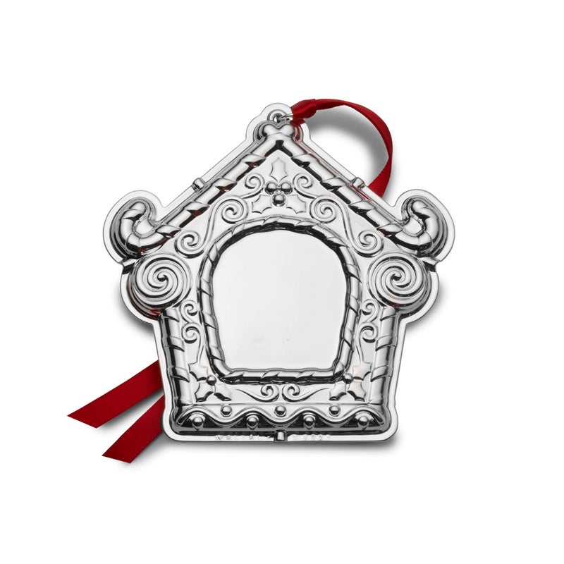 Wallace 2023 Silver Plated Gingerbread House Engraveable Ornament  11th Edition - Image 1