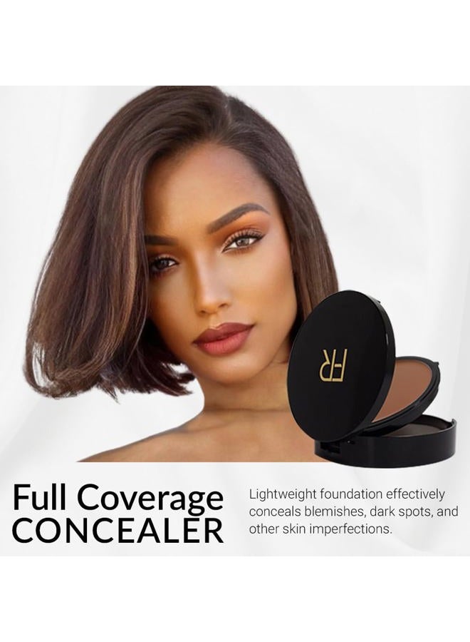 Flori Roberts Cream To Powder Foundation by Flori Roberts, Full Coverage for Women of Color or Deeper Skin Tones, Long Lasting Makeup, Matte Finish, Covers Uneven Complexion and Hides Imperfections, 0.30 oz - Image 4