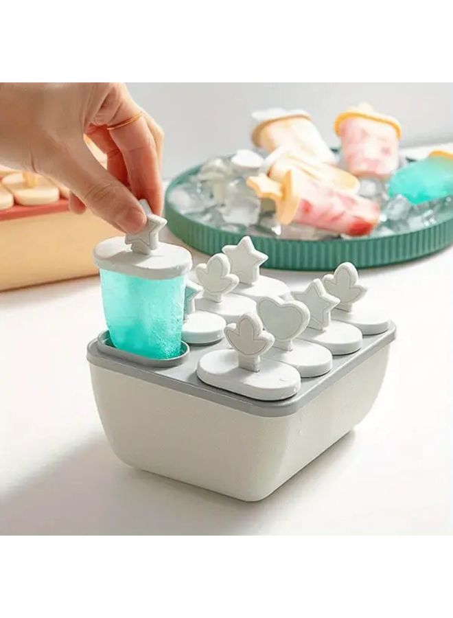 Gray Easy Release Ice Cream Mold DIY Popsicle Maker Durable Polypropylene Cartoon Design - Image 5