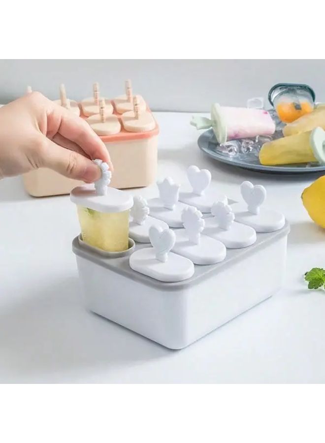 Gray Easy Release Ice Cream Mold DIY Popsicle Maker Durable Polypropylene Cartoon Design - Image 4