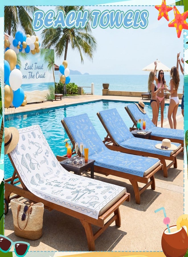 Flutesan 6 Pcs Last Toast on The Coast Bachelorette Beach Towels 30" x 60" Bride Tribe Bridesmaid Gift Coastal Beach Party Decorations for Bachelorette Party Bride Shower Honeymoon - Image 3