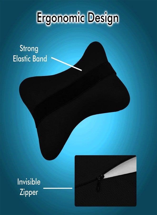 GREELI Car Neck Rest Pillow for Head Rest Super Soft Fiber Neck Support for Car Seat, Office Chair, Car Pillows and Cushions for Head & Neck Support in Travel (Black) - Image 4