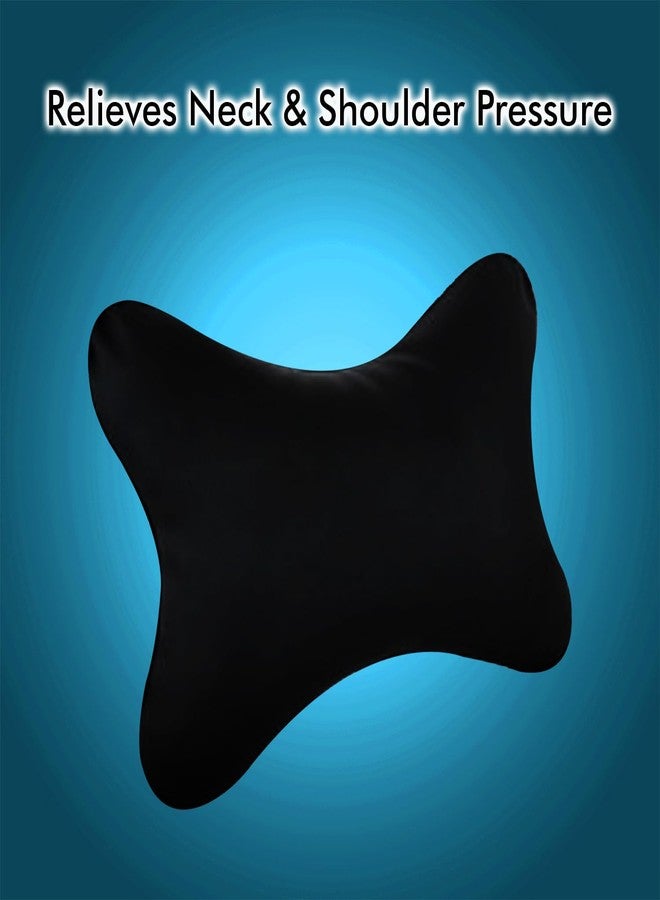 GREELI Car Neck Rest Pillow for Head Rest Super Soft Fiber Neck Support for Car Seat, Office Chair, Car Pillows and Cushions for Head & Neck Support in Travel (Black) - Image 5
