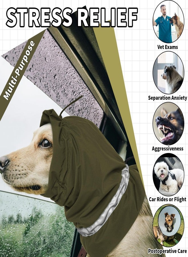 روزكيتش هودي مهدئ للكلاب من روزكيتش، غطاء أذن مقاوم للماء، واقي رأس عاكس للضوء لحماية أذني الكلب، تخفيف القلق وإلغاء الضوضاء الناتجة عن الألعاب النارية، أخضر، مقاس كبير - Image 2