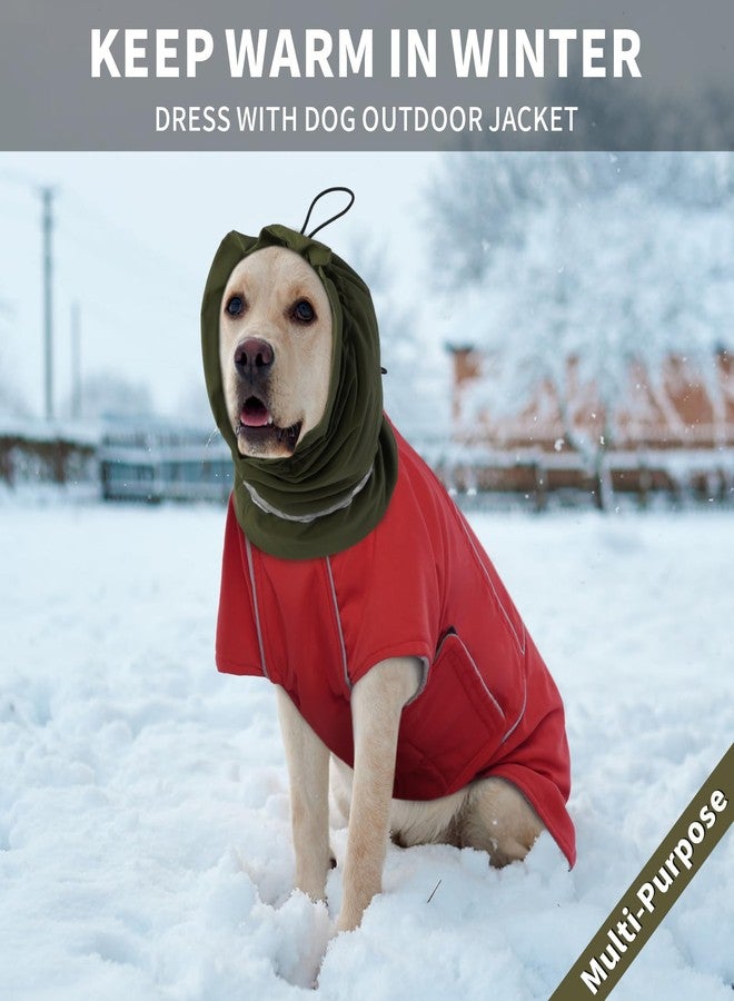 روزكيتش هودي مهدئ للكلاب من روزكيتش، غطاء أذن مقاوم للماء، واقي رأس عاكس للضوء لحماية أذني الكلب، تخفيف القلق وإلغاء الضوضاء الناتجة عن الألعاب النارية، أخضر، مقاس كبير - Image 4