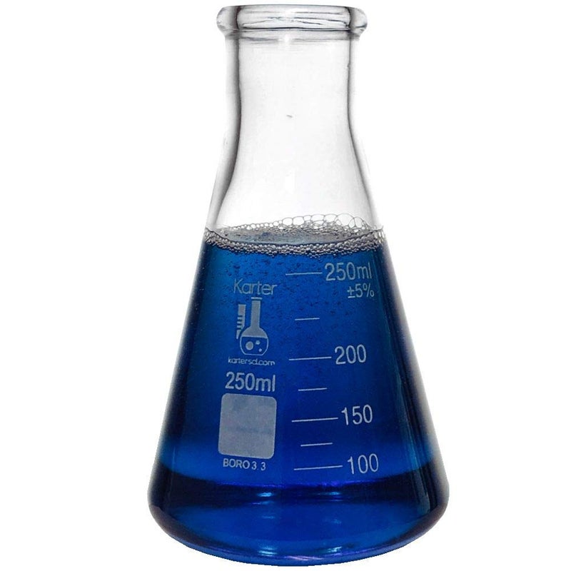 Karter Scientific Glass Erlenmeyer Flask Set - 3 Sizes - 50, 150 and 250ml, Karter Scientific - Image 5