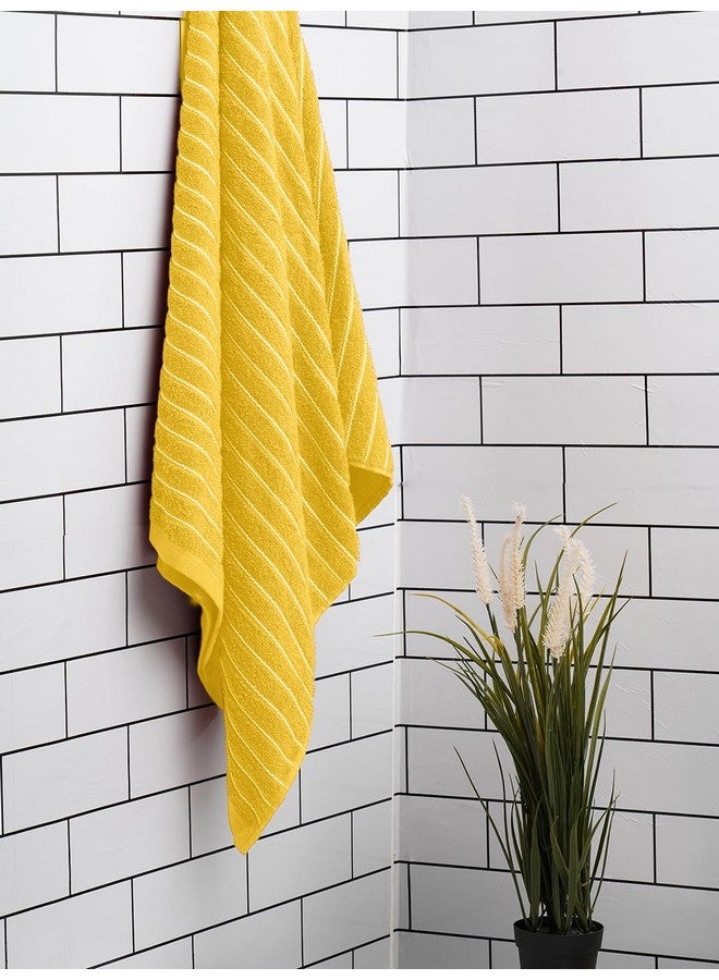 Welspun 2-in-1 100% Cotton 250 GSM Bath Towel-Orange - Image 1