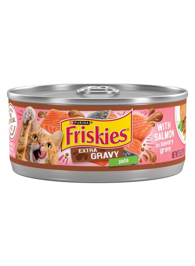 فريسكس طعام القطط الرطب بورينا فريسكيز، باتيه مرق إضافي مع سمك السلمون في مرق لذيذ - (عبوة من ٢٤ علبة) ٥.٥ أونصة - Image 1