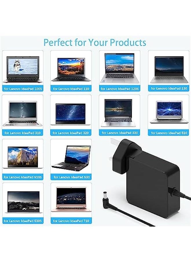 Generic 65W AC Laptop Charger Power for Lenovo IdeaPad 3 Flex 5 14 15 14iwl S340 S145 100s 110 310 320 330 330s 510 510s V14 V15 Chromebook N22 Yoga 710 Flex 14 15 Series Power Adapter Supply Cord c0026  - Image 5