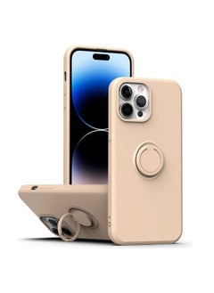 Generic Case Cover For iPhone 14 Pro Ring Kickstand Silicone Phone Case Pink 