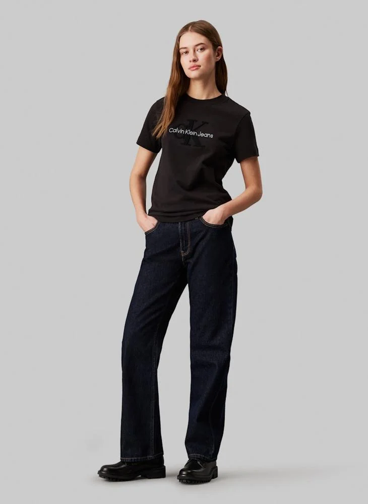 كالفن كلاين جينز Chenille Monologo Regular Tee