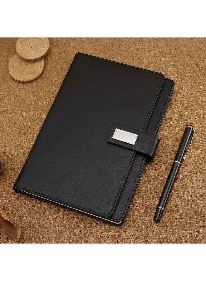 طقم مفكرة (نوت بوك) جلدية فاخرة مع قلم حبر أنيق - طقم هدايا مكتبي متكامل في علبة فاخرة - Image 5