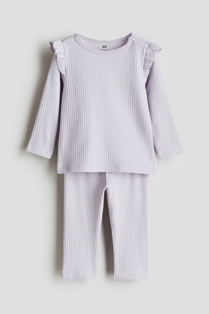 H&M Ribbed cotton set
