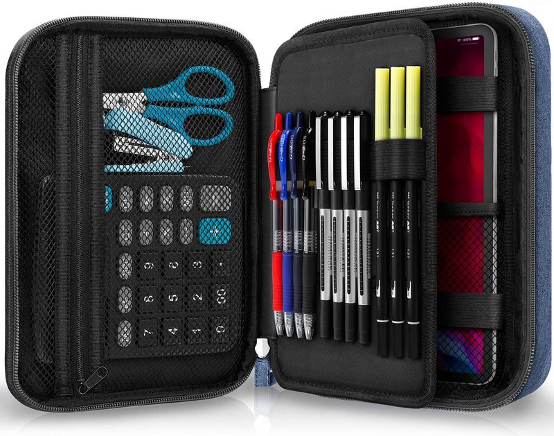 Zannaki Big Capacity Storage Pouch Marker Pen Pencil Case Simple Stationery Bag Box Art Tool & Sketch Storage Boxes for Bullet Journal Middle High School Office College Student Girl Women Adult Teen - Image 1