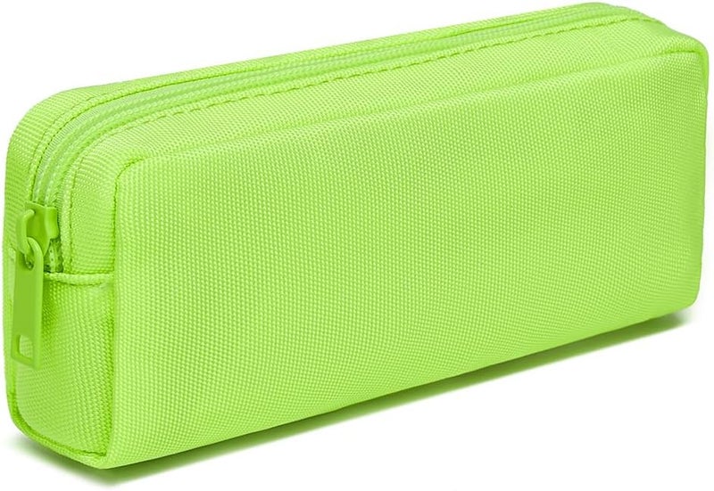 YONBEN Cheap Zipper Pencil Pouch Pen Bag Canvas Pencil Case Stationary Bag (Green) - Image 1