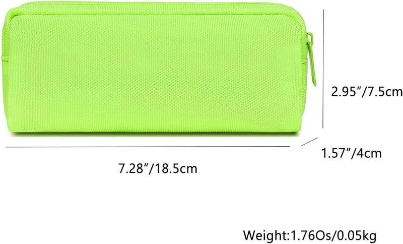 YONBEN Cheap Zipper Pencil Pouch Pen Bag Canvas Pencil Case Stationary Bag (Green) - Image 3