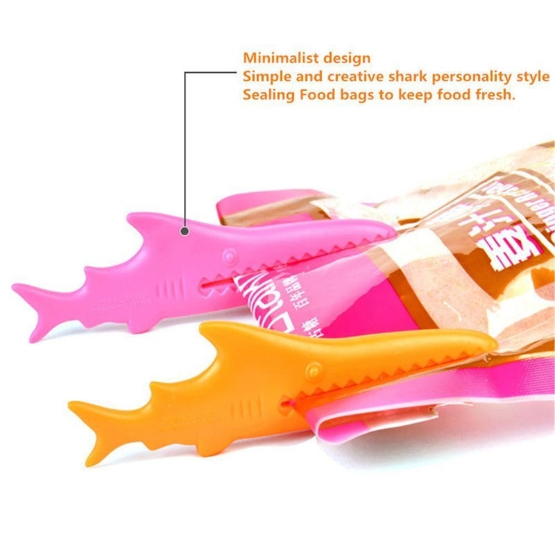 CONNECTWIDE CONNECTWIDE MultiFunctional Shark Sealing Food Bag Clip Seal Clamp Sealer Toothpaste Squeezer Kitchen Storage Tools 3 pcs per PackAssorted Color  - Image 3