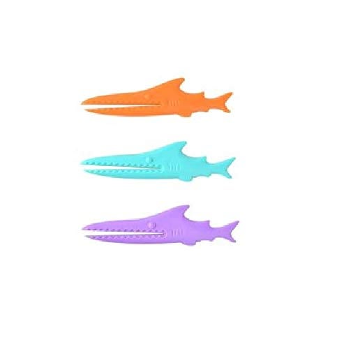 CONNECTWIDE CONNECTWIDE MultiFunctional Shark Sealing Food Bag Clip Seal Clamp Sealer Toothpaste Squeezer Kitchen Storage Tools 3 pcs per PackAssorted Color  - Image 1