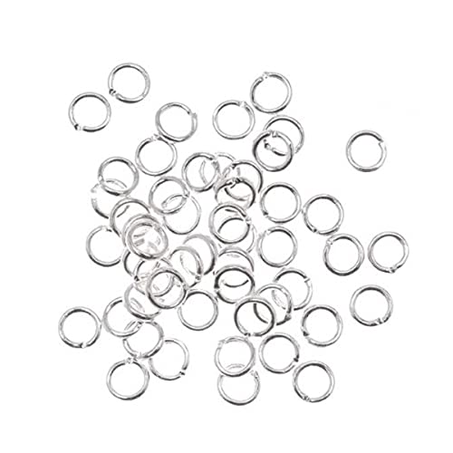 Excellentcrafts Metal Gold/Silver Jump Rings for Jewellery Making (Pack of 100 Pcs/200Pcs/300 Pcs) (Silver, 5mm) - Image 1