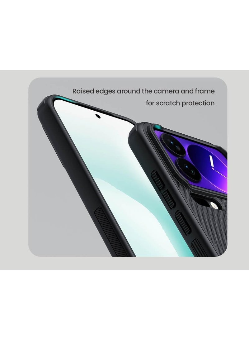 Muzz حافظة متوافقة مع شاومي 17 برو (6.3 بوصة) نيلكين سوبر فروسيد شيلد برو ظهر صلب حافة ناعمة (PC + TPU) غطاء ممتص للصدمات حواف مرتفعة لحماية الكاميرا لون أسود (شاومي 17 برو) - Image 5