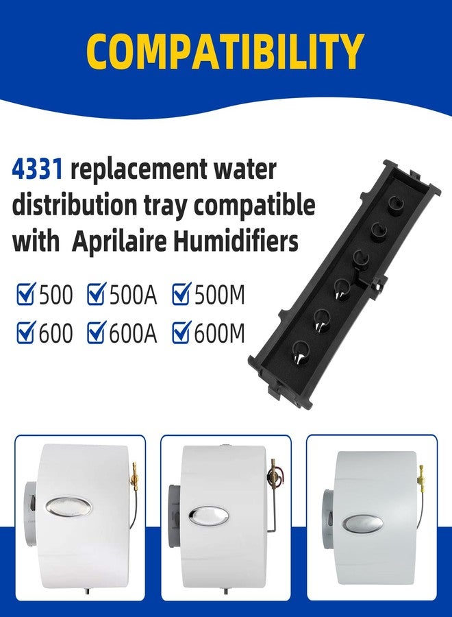 Ximoon 4331 Humidifier Water Distribution Tray Compatible with Aprilaire 500 600 Humidifiers, Water Dispenser Attach to U-Shaped Scale Control Insert Humidifier Replacement Part - Image 2