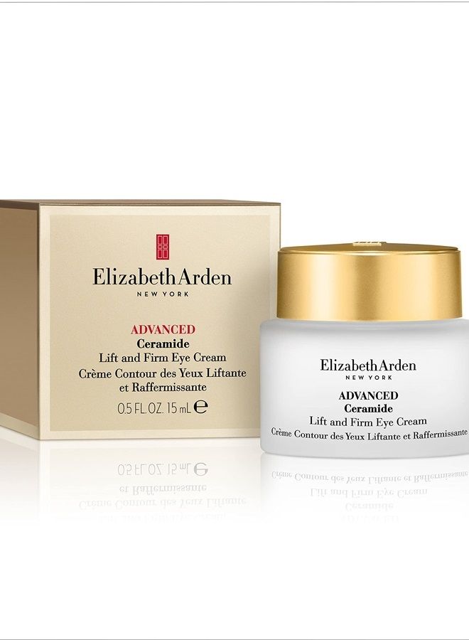 Elizabeth Arden Advanced Ceramide Lift and Firm Eye Cream, Anti Aging moisturizer, 0.5 Oz  - Image 1