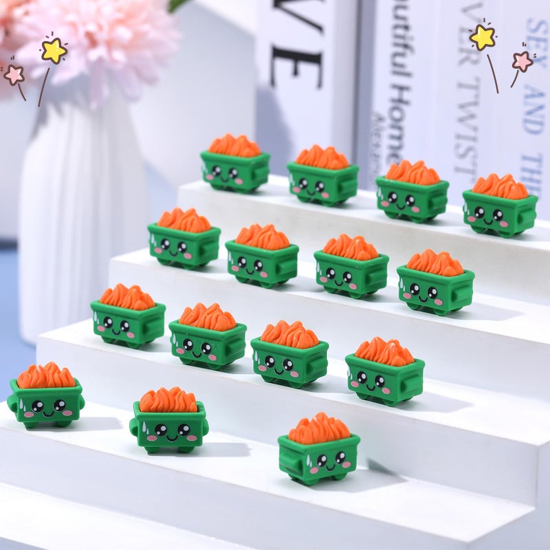 GGSTDDUP 24Pcs Mini Dumpster Fire Figurines, Resin Dumpster Trash Shape with Fire, Emotional Dumpster Fire Desk Accessories, Funny Desk Decor for Staff, Teacher Office, Coworker, Nurse - Image 4