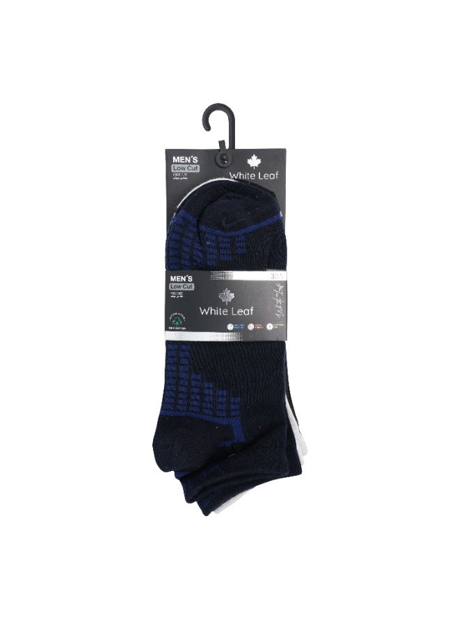 White Leaf Men's Breathable Cotton Ankle Socks - 3 Pairs, Lightweight and Comfortable for all Season - Image 5