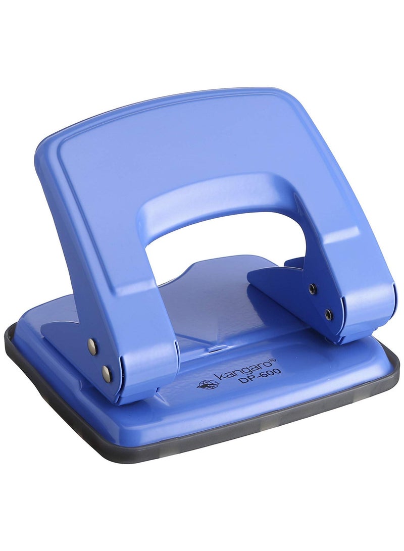 Kangaro Desk Essentials DP-600 2 Hole Metal Classic Medium Paper Punch | Removable Chip Tray With Durable Steel Consecution | , Pack Of 1 - Image 1