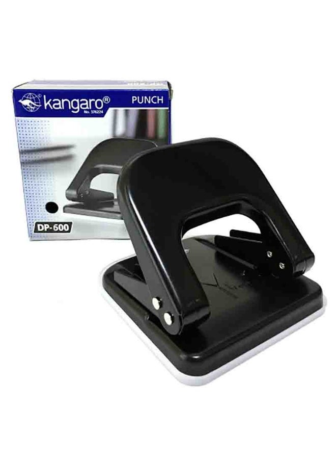 Kangaro Desk Essentials DP-600 2 Hole Metal Classic Medium Paper Punch | Removable Chip Tray With Durable Steel Consecution | , Pack Of 1 - Image 3