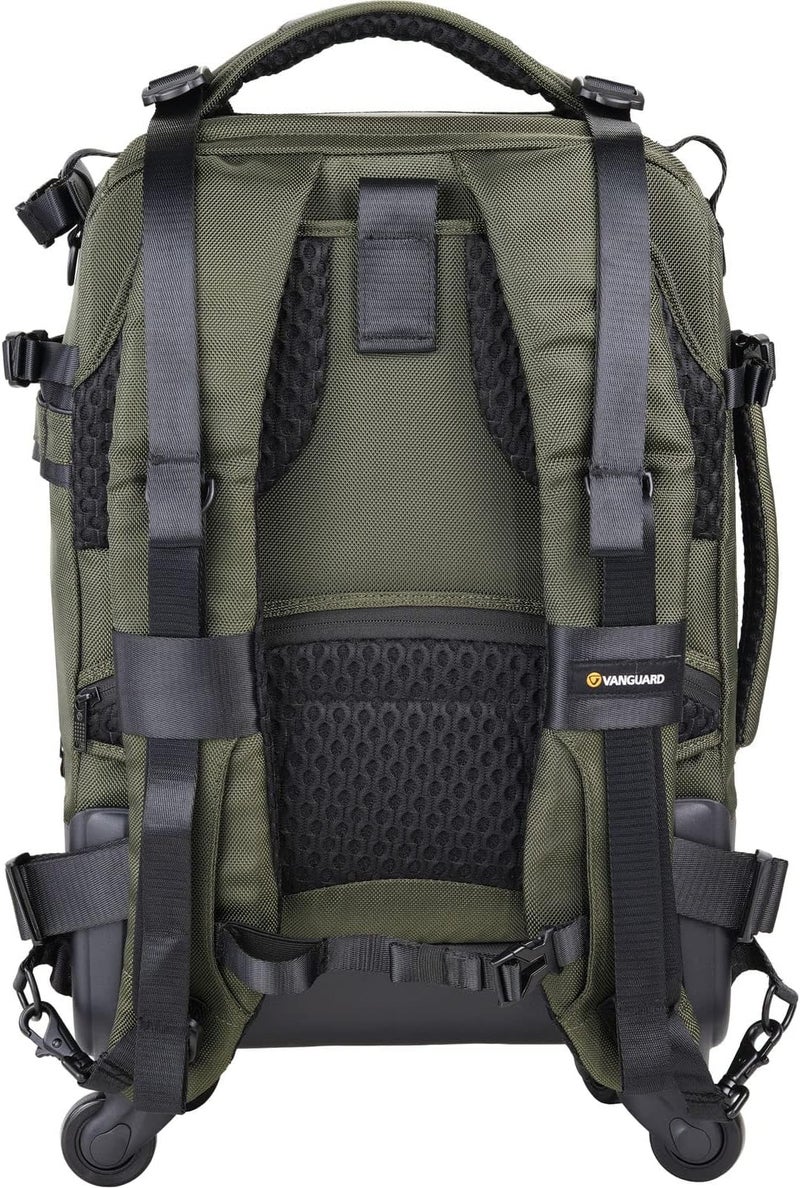 Vanguard VEO SELECT 55BT 4-Wheel Roller/Backpack - Green - Image 4