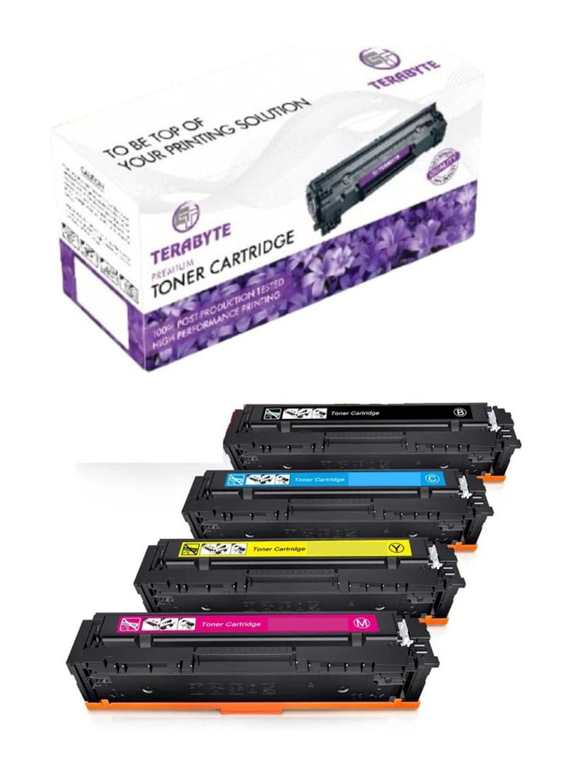 Terabyte 203A CF540A CF541A CF542A CF543A Compatible Toner Cartridge set for Color Laserjet Pro MFP M281FDW M281FDN Pro M254 M254DW 4-Pack - Image 2