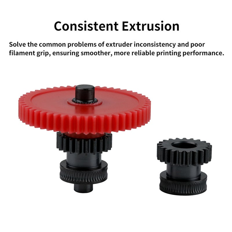 Extruder Gear Compatible with ELEGOO Neptune 4 /Pro/Plus/Max Hardened Steel Dual Gear Kit One Shaft Design Precision Bearings Upgraded 3D Printer Parts - Image 5