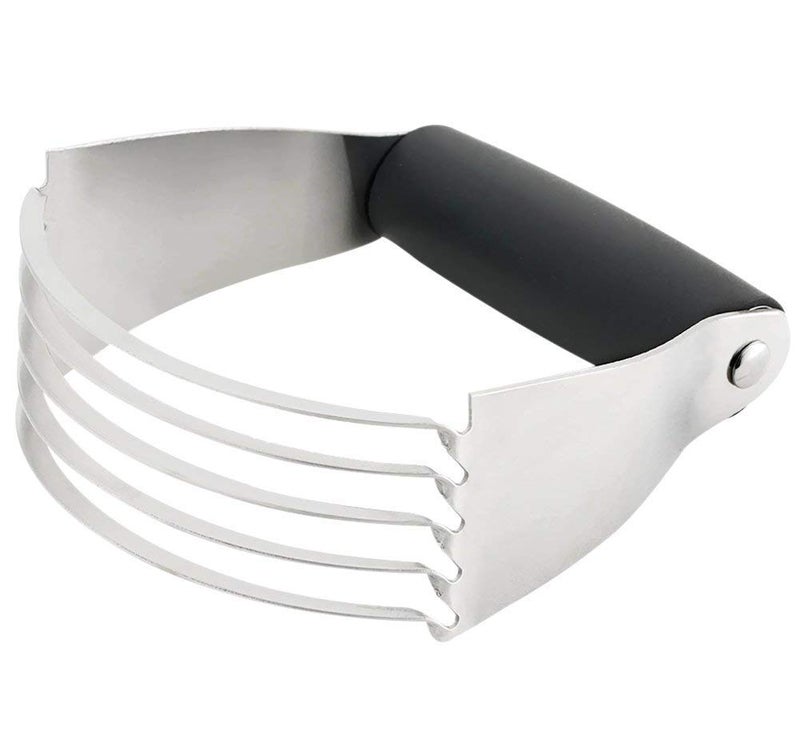 WOX MOX WOX MOX Dough Blender Stainless Steel Pastry Cutter Multipurpose Bench Scraper Great as Dough Cutter for Pastry Butter and Pizza Dough Smooth Baking Dough Tools  - Image 1