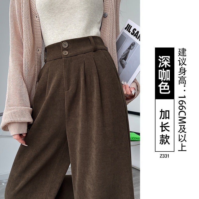 Black Straight-Leg Trousers for Women 2026 New Arrival High-Waist Flowy Wide-Leg Pants